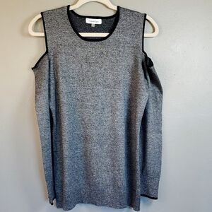 Calvin Klein Women's Gray Cold Shoulder Top. Size Medium